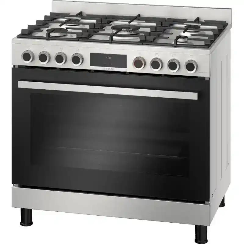 بوتاجاز غاز Bosch Series 8 مقاس 90 سم، 5 شعلات، ستانلس ستيل – HIZ5G7W51S