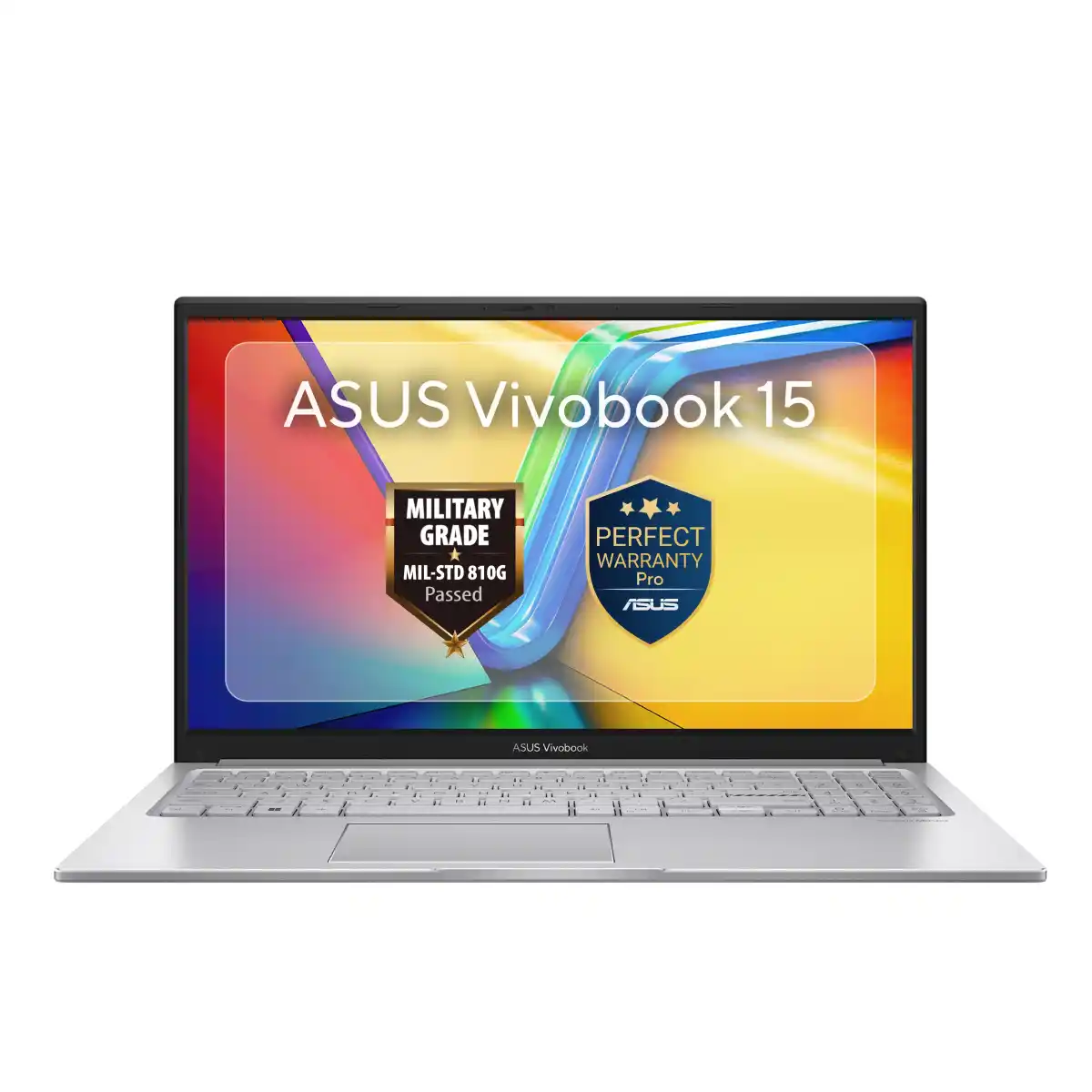 لابتوب ASUS Vivobook 15 – معالج Intel® Core™ 7 350، ذاكرة 8 جيجابايت، سعة 512 جيجابايت SSD، بطاقة Intel® Graphics، شاشة 15.6 بوصة FHD، ويندوز 11، فضي (X1504MA-BQ857W)