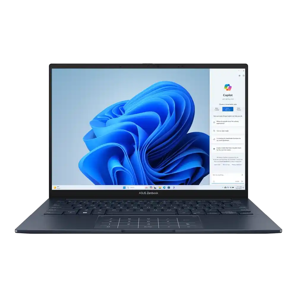لابتوب ASUS Zenbook 14 – معالج Intel® Core™ Ultra 9 285H، ذاكرة 16 جيجابايت، سعة 512 جيجابايت SSD، بطاقة Intel® Arc™ Graphics، شاشة 14 بوصة 3K OLED، ويندوز 11، (UX3405CA-SU159W)