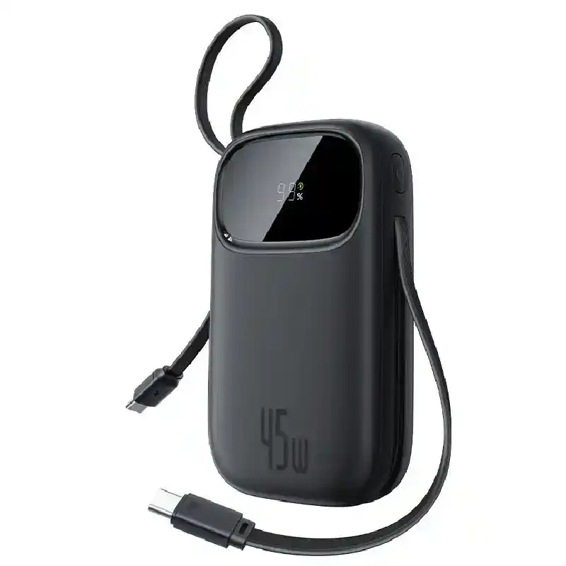 بايسوس EnerFill FC31 باور بنك بشاشة دجيتال مع كابلين USB-C مدمجين، 20000 مللي أمبير، 45 واط