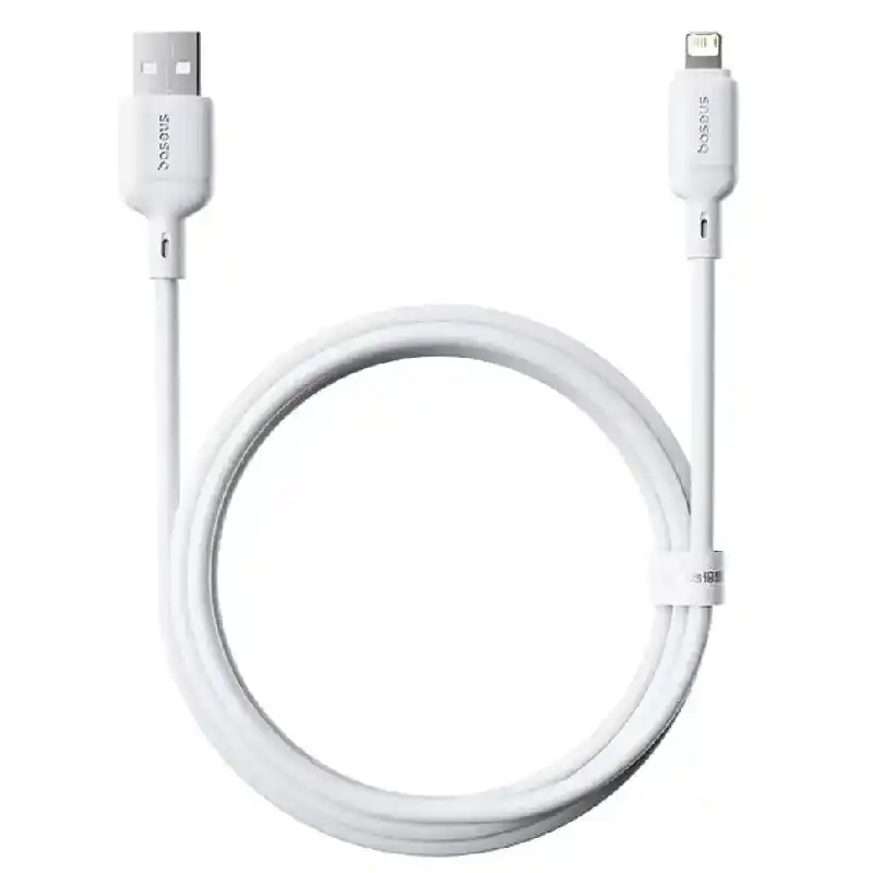 بايسوس Silky Series كابل، من USB-A إلى لايتينج، 2.4 أمبير، 1 متر