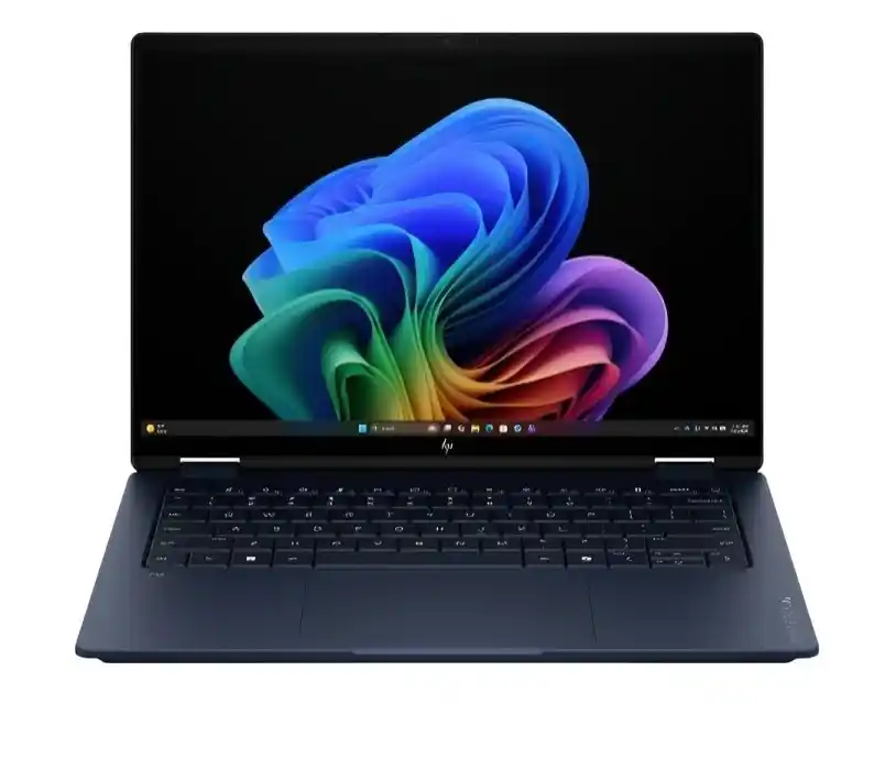 لابتوب HP OmniBook X Flip 14-kb0000ne – Ultra 7 355، رام 16 جيجابايت LPDDR5X، SSD 1 تيرابايت، Intel Graphics، Windows 11 – أزرق