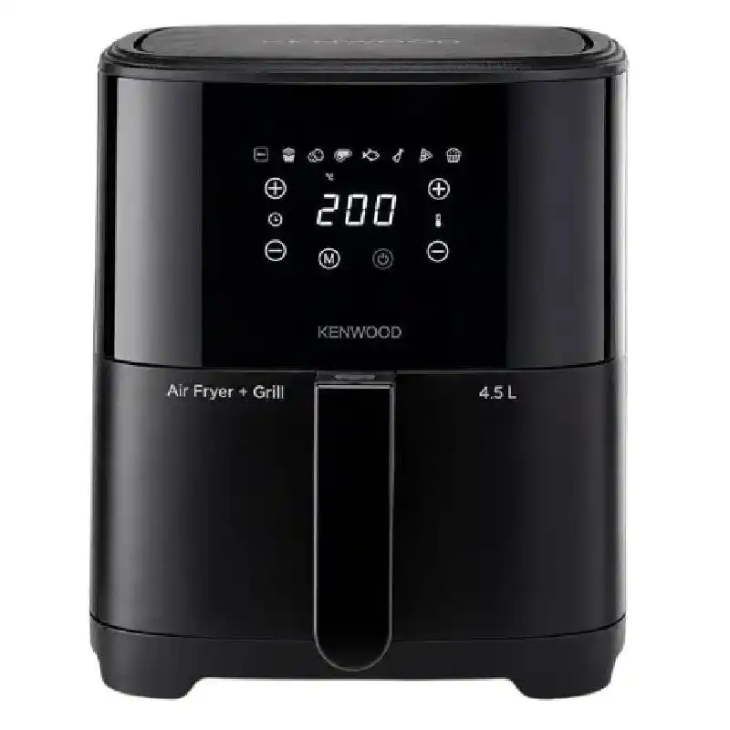 قلاية هوائية Kenwood بسعة 4.5 لتر، ديجيتال، 8 برامج، 1300 وات  (HFP47.000BK) – أسود