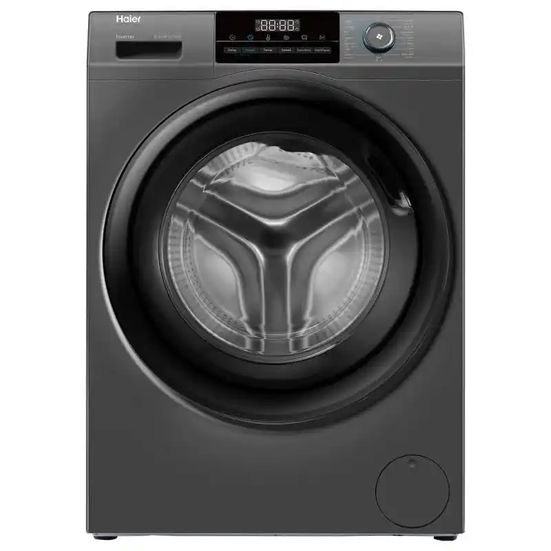 Haier غسالة ملابس فول أوتوماتيك تحميل أمامي إنفرتر 8 كجم – HW80-BP14929AS6 – فضي