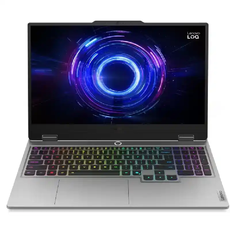 لابتوب لينوفو LOQ بمعالج Intel Core i7-14700HX، 16GB RAM، 512GB SSD، كارت NVIDIA GeForce RTX 5060، شاشة 15.6 بوصة FHD، موديل 83JE00WVED - رمادي لونا