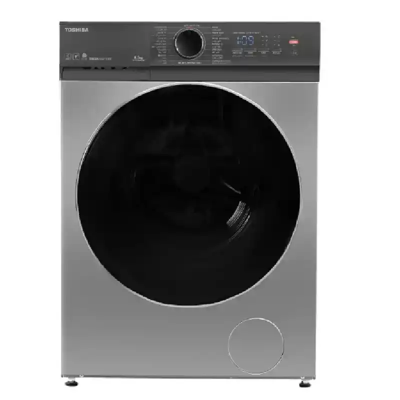 غسالة ملابس توشيبا إنفرتر تعبئة أمامية، 8.5 كجم TW-T21BU95UWEG(SG)-فضي