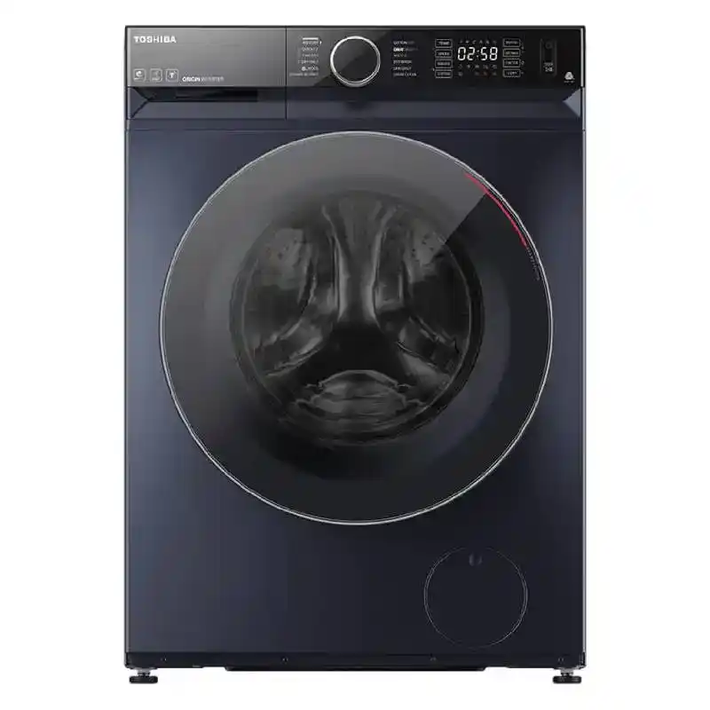 غسالة ومجفف Toshiba تحميل أمامي 9 كجم غسيل / 6 كجم تجفيف 1400 لفة واي فاي إنفرتر – TWD-BM100GF4EG(MK) – رمادي