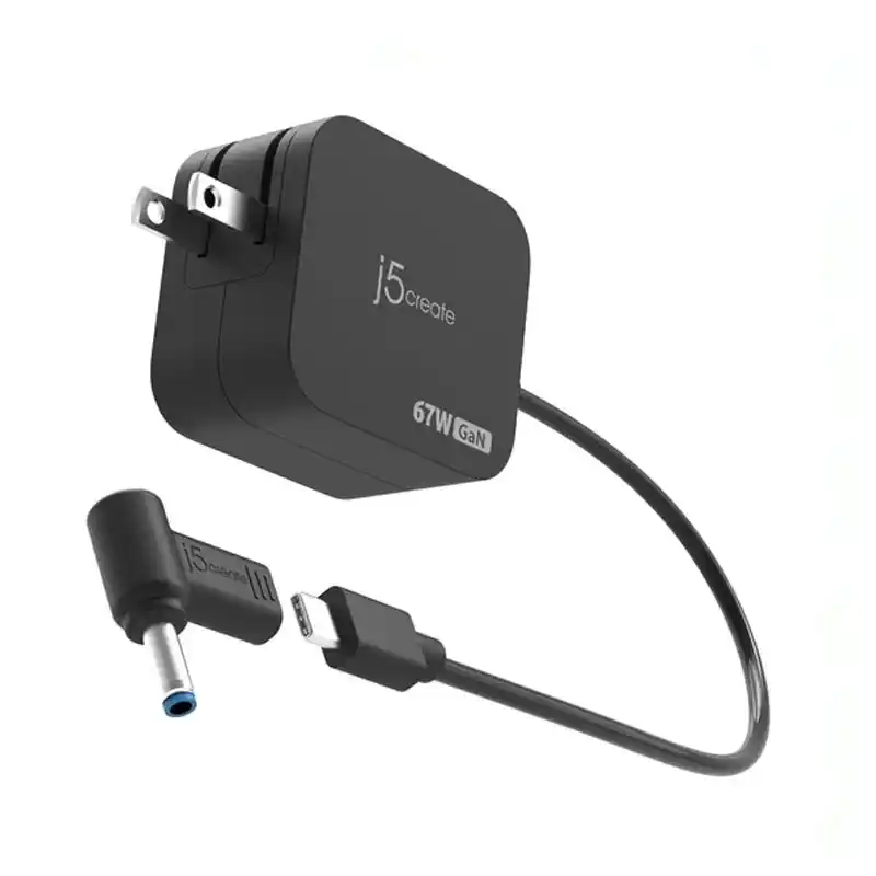 j5create - 67W GaN PD USB-C® Mini Charger with 4.5 mm DC Converter - JVA11