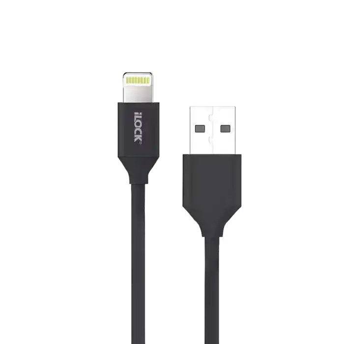 كابل I-Lock للشحن السريع والبيانات USB-A إلى Lightning - بطول 1 متر