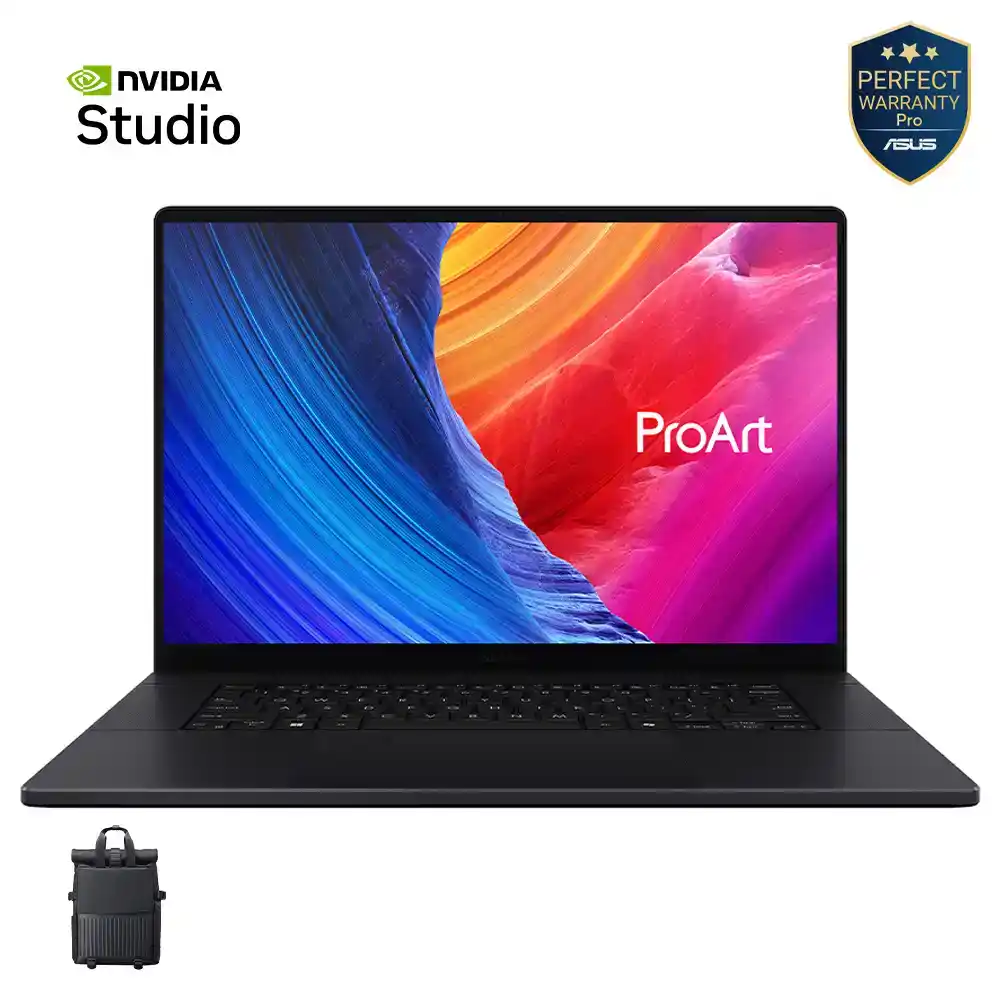 أسوس ProArt P16 H7606WW-SE926W - GeForce RTX 5080 - Ryzen AI 9 HX 370 - 64 جيجا بايت - 2 تيرا بايت - 16 بوصة 4K اوليد 120 هرتز - ويندوز11