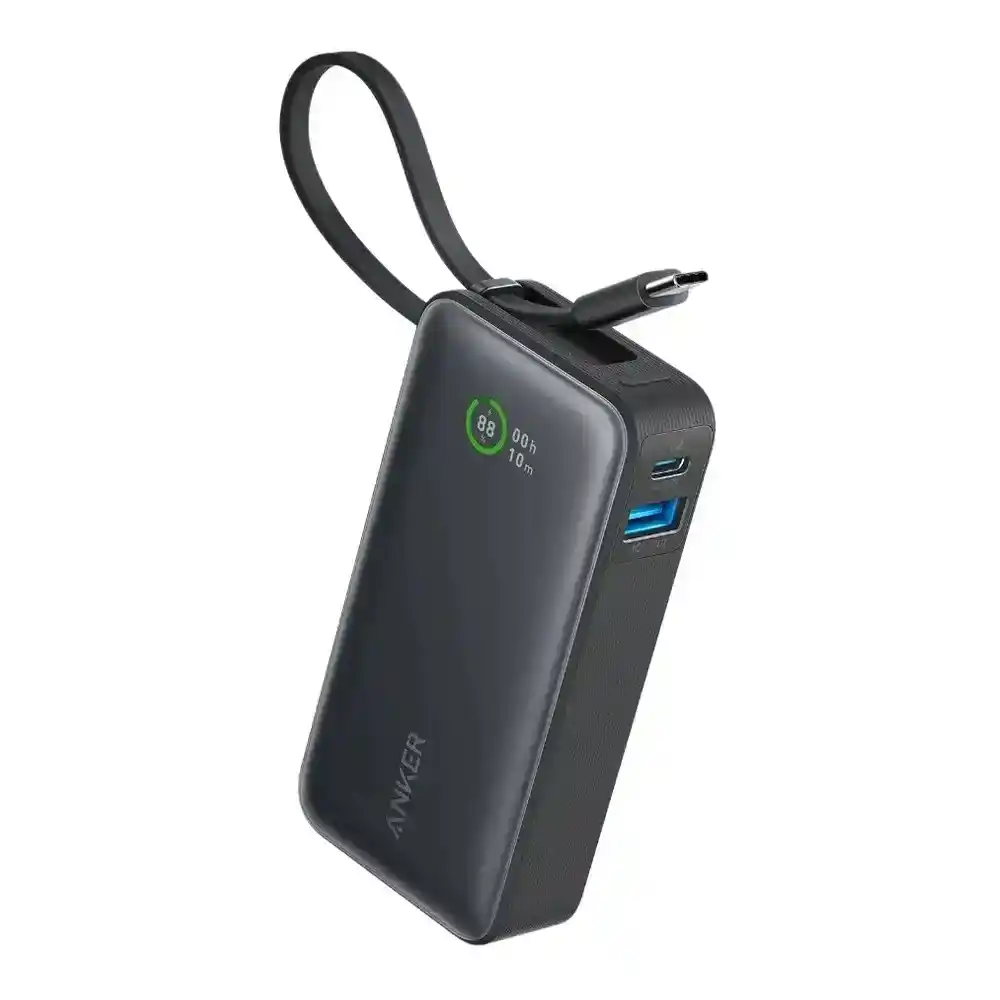 باور بانك انكر نانو 10,000 مللي أمبير، كابل USB-C مدمج 30 وات