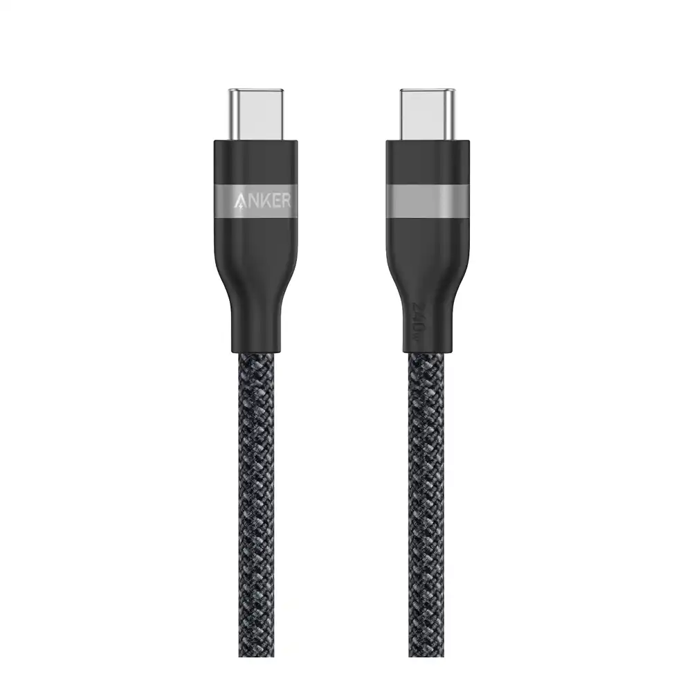 كابل مضفر USB-C إلى USB-C من انكر بقوة 240 واط بطول 1.8 متر