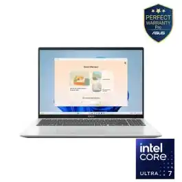 لابتوب أسوس Vivobook 16 X1607CA-MB157W معالج Intel Core Ultra 7 255H رام 16GB DDR5 تخزين 512GB SSD M.2 كارت الشاشة Intel Arc Graphics شاشة "16 WUXGA نظام تشغيل Windows 11 فضي - 90NB15A2-M00FPO
