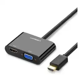 محول UGREEN CM101 من HDMI إلى VGA + HDMI أسود 40744