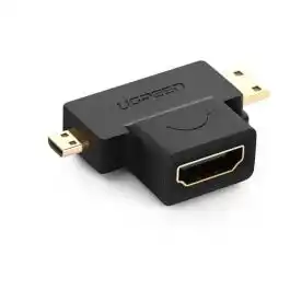 محول UGREEN HD129 (20144) من Micro HDMI وMini HDMI Male إلى HDMI Female
