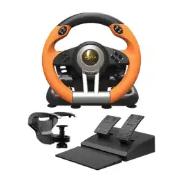 عجلة القيادة PXN Gaming Racing Wheel V3 Pro متوافقة مع أجهزة الكمبيوتر الشخصية PS3/4،Nintendo Switch، Xbox، منفذ USB برتقالي
