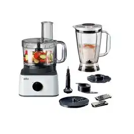 محضر طعام براون 2.1 لتر 750 واط ابيض - FP0132WH