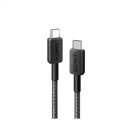 كابل Anker 322 USB-C إلى USB-C (مضفر بطول 6 أقدام) B2B - اسود