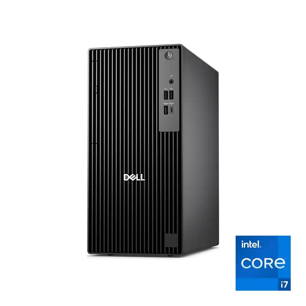 ديل برو تاور QCT1250 معالج Intel Core i7 14700 رامات 8 جيجا DDR5 هارد 512 جيجا - منفذ DisplayPort و HDMI قدرة 180 واط بدون مشغل أقراص DVD DOS