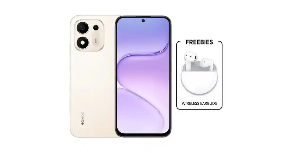 هونر X7e بلس (128 جيجابايت، 6 جيجابايت) يدعم 5G لون ذهبي MRK-NX1 + سماعات هونر تشويس X7e أكتيف