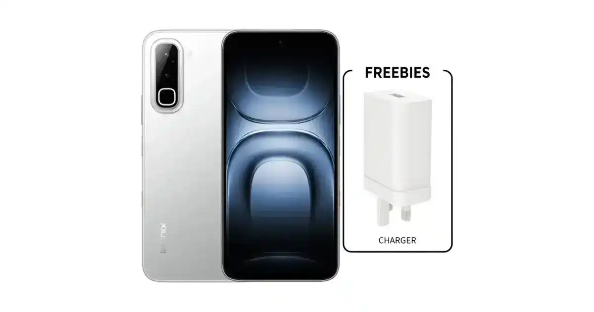 Infinix HOT 70 4G 128GB 4GB RAM Silver Dancer Dual Sim Smartphone with Charger