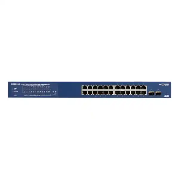 نت جير GS724TP سويتش سمارت PoE مزود بـ 24 منفذ جيجابت مع منفذين SFP (190 واط)