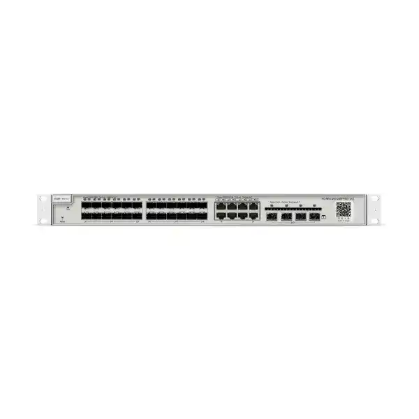 رويجي ريي RG-NBS3200-24SFP/8GT4XS سويتش، مزود بـ24 منفذ جيجابايت SFP مع 8 منافذ RJ45