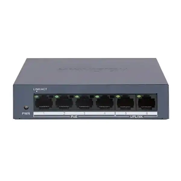 هيكفيجن DS-3E0106MP-E/M سويتش Unmanaged POE مزود بـ4 منافذ ايثرنت سريع