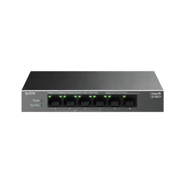 تي بي لينك LS106LP سويتش PoE مزود بـ6 منافذ 10/100 ميجابايت في الثانية