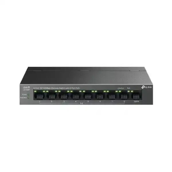 تي بي لينك LS109P سويتش PoE+ مزود بـ9 منافذ، بسرعة 10/100 ميجابايت في الثانية