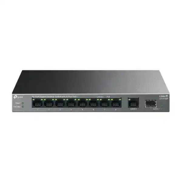 تي بي لينك LS1210GP سويتش PoE+، مزود بـ10 منافذ جيجابايت ايثرنت
