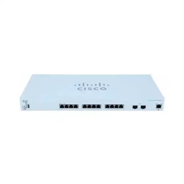 سيسكو CBS350-12XT سويتش Managed، مزود بـ10 منافذ جيجابايت + منفذين SFP