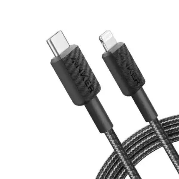 انكر 322 كابل USB-C إلى Lightning طول 0.9 متر، A81B5H11 - اسود