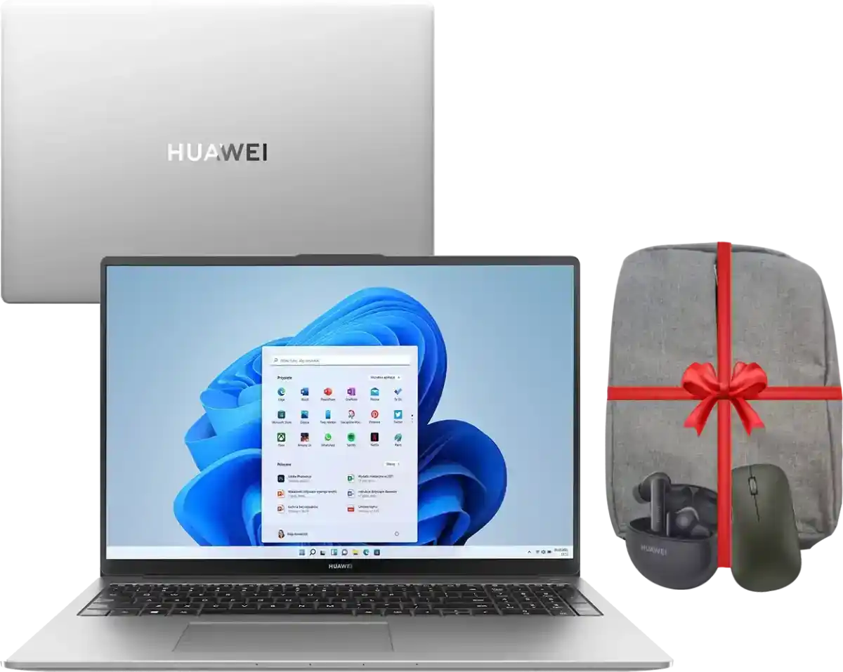 لابتوب هواوي ميت بوك D16 MCLF-X انتل كور™ I5-12450H رام 8 جيجا هارد 512GB SSD كارت شاشة Intel Ultra HD مدمج شاشة 16 بوصة FHD- ويندوز 11- فضي ميستيك (حقيبة ظهر + ماوس + سماعات ايربودز) هدية