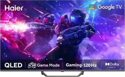 شاشة هاير 55 بوصة سمارت 4K QLED بدون فريم H55S80GUX - رسيفر داخلي