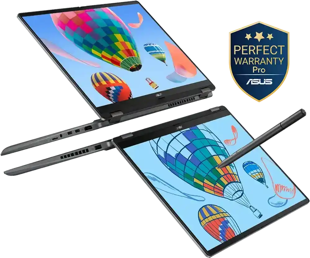 لابتوب اسوس فيفو بوك فليب 14 TP3407SA-QL039W انتل كور™ ألترا 7 256V رام 16 جيجا هارد 512GB SSD كارت شاشة Intel Arc™ شاشة WUXGA 14 بوصة- ويندوز 11 هوم- رمادي