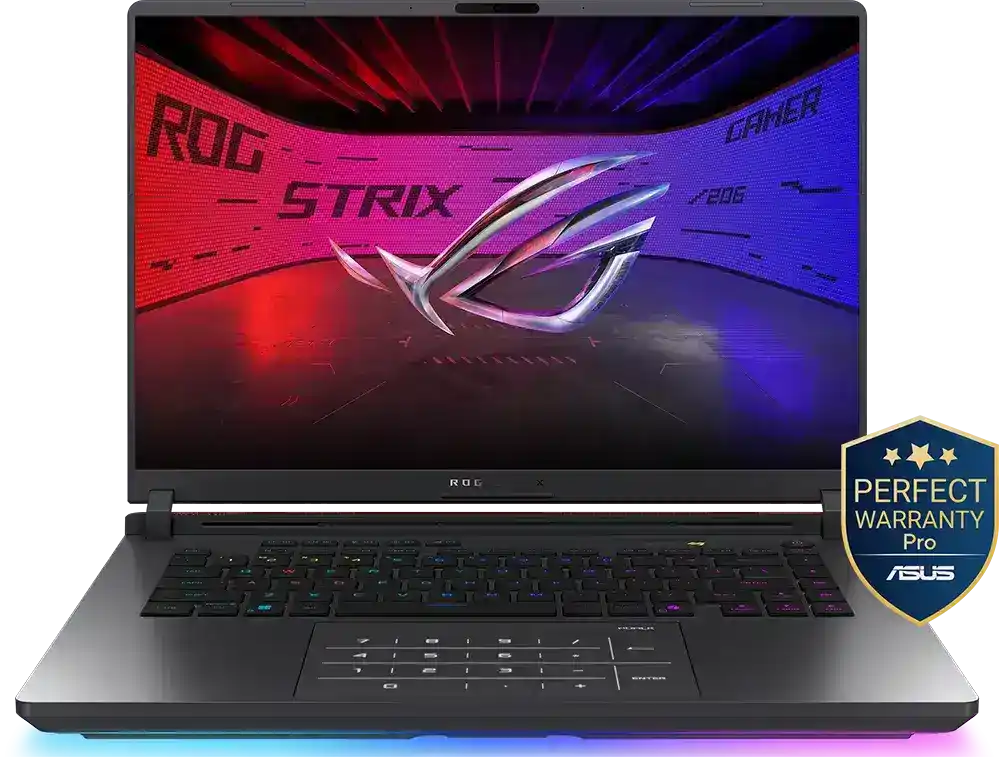 لابتوب اسوس ROG Strix G16 (2025) G615LP-RV329W انتل كورUltra  9 275HX رام 32 جيجا هارد 1TB SSD كارت شاشة NVIDIA GeForce RTX™ 5070 8GB شاشة WQXGA 16 بوصة- Windows 11- رمادي