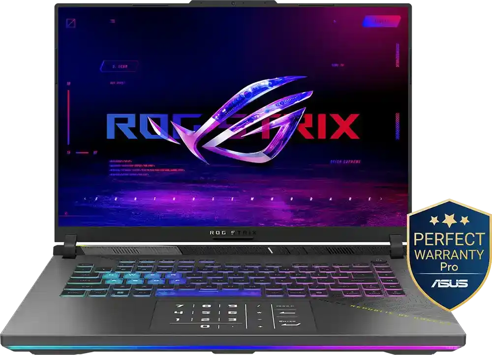 لابتوب اسوس ROG Strix G16 G614PH-RV659W معالج AMD Ryzen 9 8940HX رام 16 جيجا هارد 512GB SSD كارت شاشة NVIDIA GeForce RTX 5050 8GB شاشة FHD 16 بوصة-Windows 11- اسود