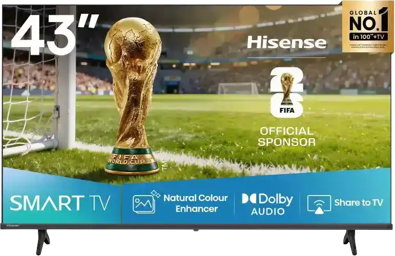 شاشة هايسنس 43 بوصة سمارت Full HD LED 43A4Q