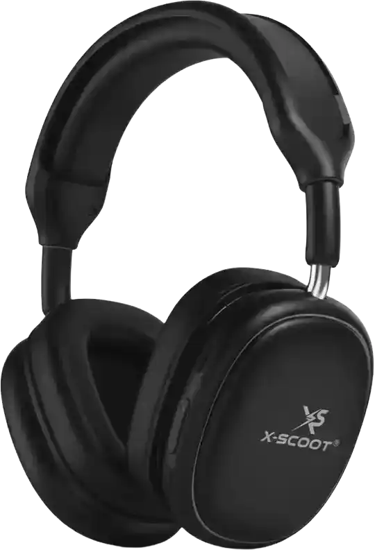 سماعات رأس لاسلكية اكس سكوت XS-655 بطارية 400 مللي امبير نطاق التردد 20Hz–20KHz - اسود