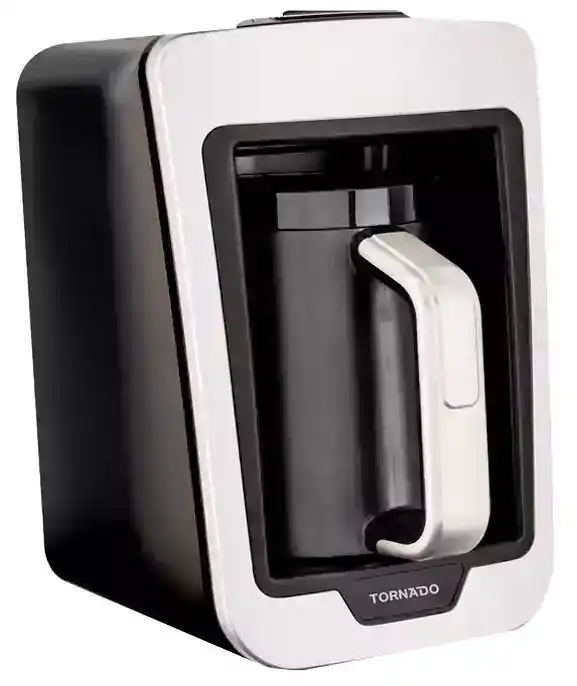 ماكينة قهوة تركي تورنيدو 735 وات 4 اكواب TCME-100 W - اسود × ابيض