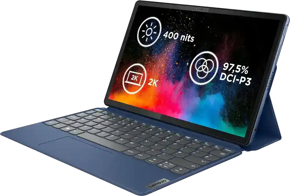 لابتوب لينوفو ايدياباد دويت 3 11IAN8- انتل N100 0.8GHz- رامات 4 جيجا- 128GB- شاشة 2K تاتش 11.5 بوصة- كارت شاشة Intel Ultra HD مدمج- Windows 11 Home- ازرق