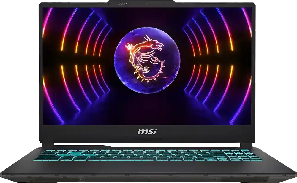 لابتوب MSI Cyborg 15 A2RVE-2274EG- انتل ® كور™ 7-240H- رامات 16 جيجا- 512GB SSD- كارت شاشة NVIDIA® GeForce RTX™ 4050 6GB- شاشة FHD 15.6 بوصة- Windows 11 Home- اسود