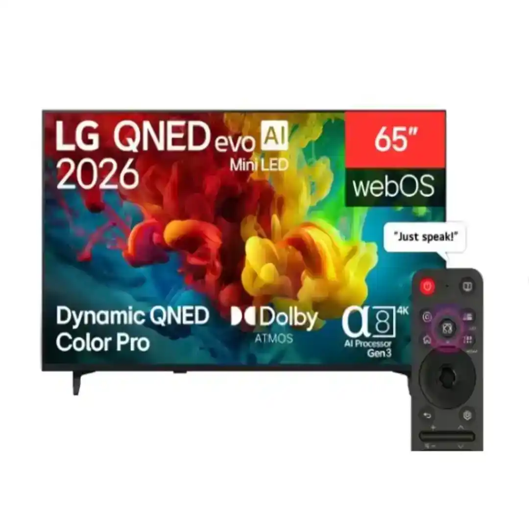 شاشه ال جى 65بوصه سمارت QNED evo AI QNED85 Mini LED ريموت ماجيك 65QNED84B6T