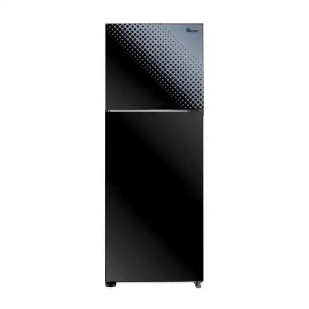 ثلاجة - يونيون اير - 370 لتر نو فروست - زجاج أسود – URN440LBG3AMH