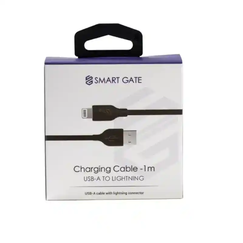 كابل Smart Gate USB إلى Lightning 1 متر أسود لأجهزة آبل