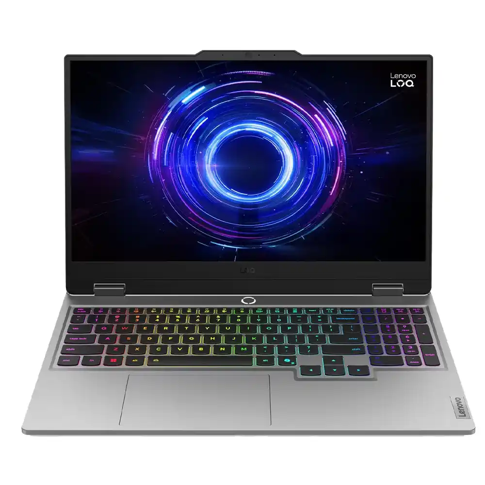 لاب توب لينوفو جيمنج LOQ 15IRX10 (انتل كور i7-13645HX - رام 16 جيجابايت - هارد 512 جيجابايت M.2 NVMe - نفيديا 8 جيجابايت RTX 5060 - شاشة 15.6 بوصة 144 هرتز FHD IPS - شريحة LA1 AI) - رمادي