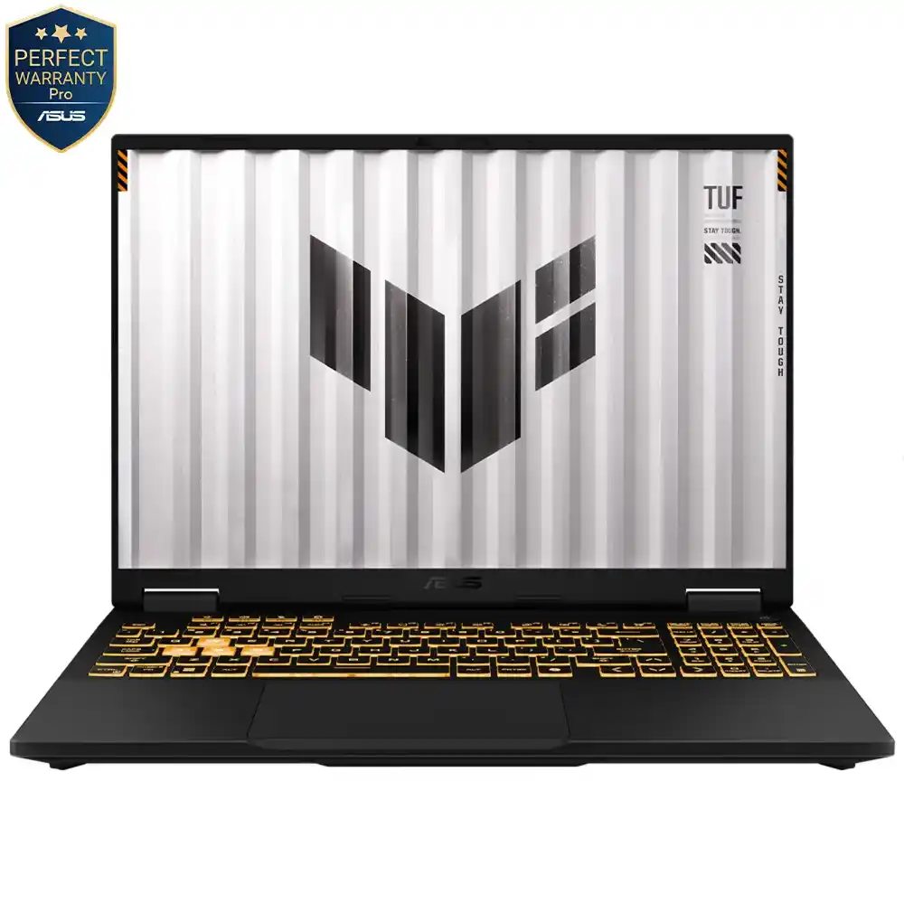 لاب توب اسوس جيمنج TUF F16 FX608JHR-RV057W (انتل كور i7-14650HX - رام 16 جيجابايت - هارد 512 جيجابايت M.2 NVMe - نفيديا 8 جيجابايت RTX 5050 - شاشة 16 بوصة 165 هرتز FHD+ IPS - ويندوز 11) - رمادي داكن