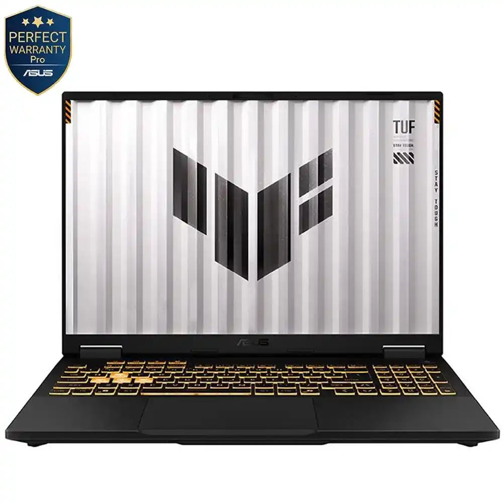 لاب توب اسوس جيمنج TUF F16 FX608JMI-TU657W  (انتل كور i7-14650HX - رام 16 جيجابايت - هارد 512 جيجابايت M.2 NVMe - نفيديا 8 جيجابايت RTX 5060 - شاشة 16 بوصة 144 هرتز FHD+ WUXGA IPS  - ويندوز 11) - رمادي داكن