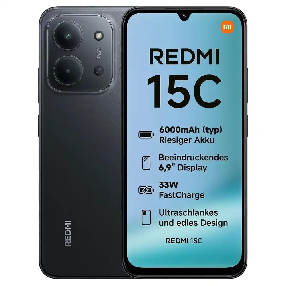 موبايل شاومي ريدمي 15C ثنائي الشريحة (256 جيجابايت /8 جيجابايت رام / شاشة 6.9 بوصة / تقنية 4G LTE)
